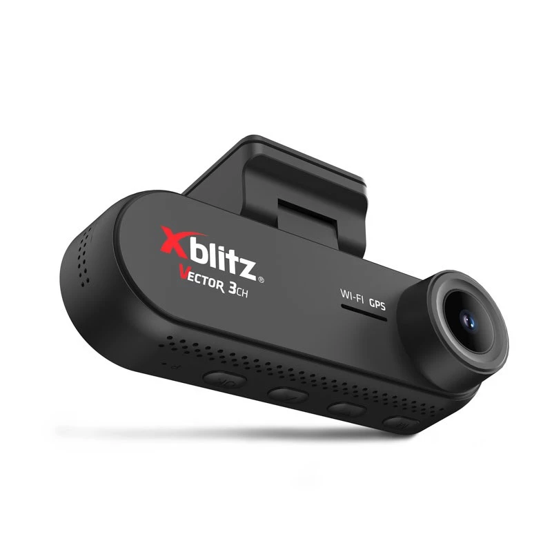 XBLITZ VECTOR 3CH 3 kanalų DVR su galinio vaizdo kamera, Wi-Fi ir GPS