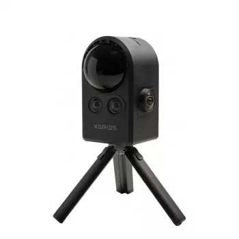 XGRIDS PortalCam Standard Kit - 1080p Full HD AI sekimo internetinė kamera su 2 ašių gimbalu, 360° pasukimu, gestų valdymu, USB-C, Bluetooth 5.0, įkraunama baterija, matinė juoda