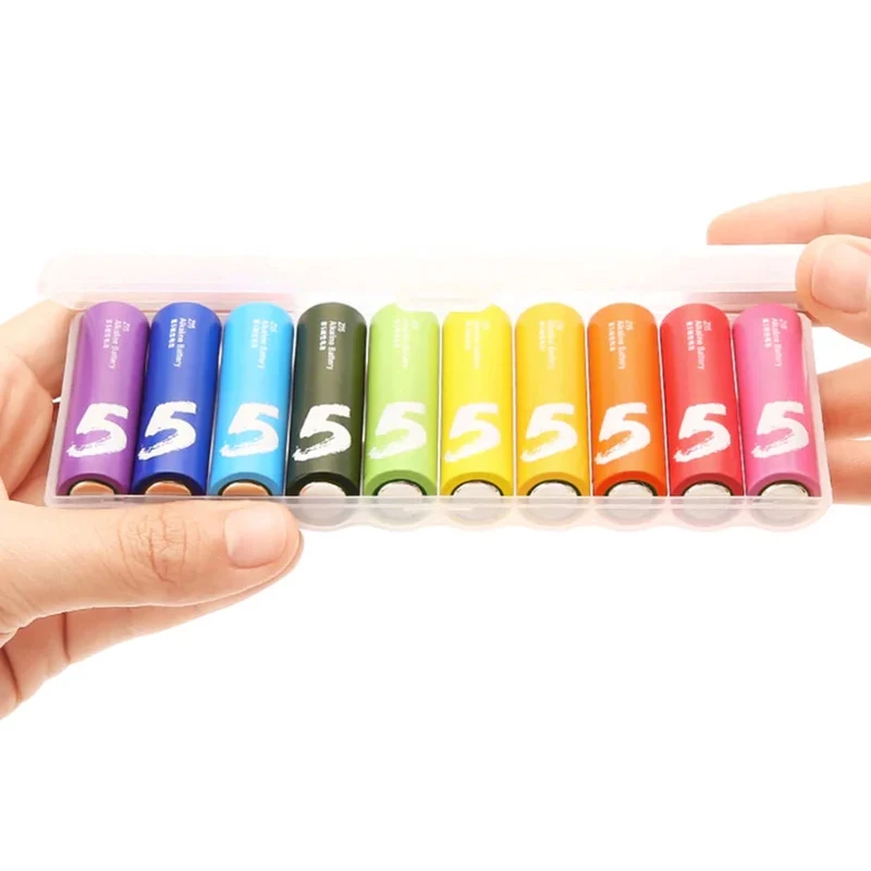 Xiaomi AA Rainbow šarminės baterijos (10 vnt.) – 1,5 V LR6, 7 metų galiojimo laikas