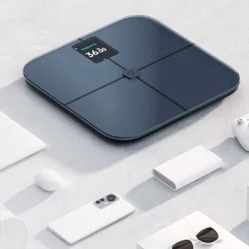 Xiaomi Body Composition Scale S400 PRO išmaniosios vonios svarstyklės su 25 sveikatos rodikliais, dviejų dažnių BIA, Bluetooth 5.0, paslėptu LED ekranu, kūdikių ir daiktų svėrimo režimais