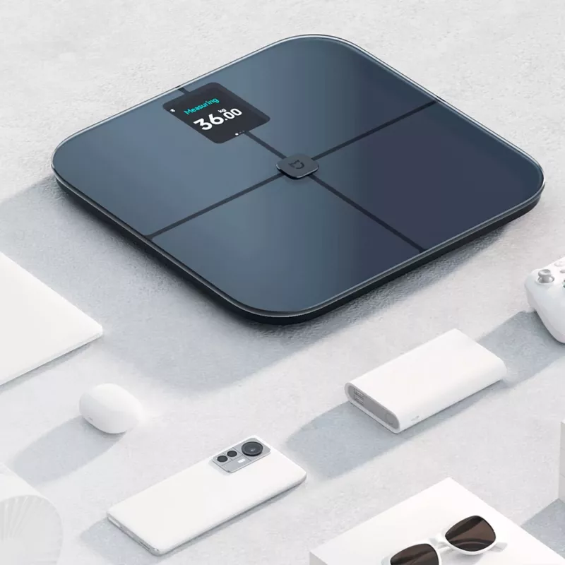 Xiaomi Body Composition Scale S400 PRO išmaniosios vonios svarstyklės su 25 sveikatos rodikliais, dviejų dažnių BIA, Bluetooth 5.0, paslėptu LED ekranu, kūdikių ir daiktų svėrimo režimais