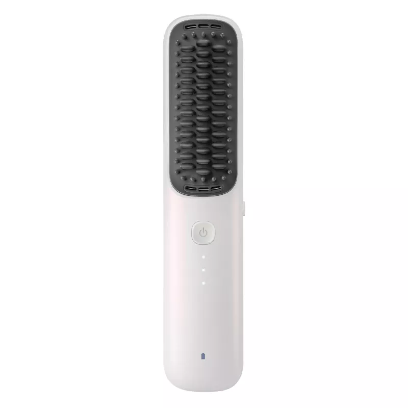 Xiaomi belaidis plaukų tiesintuvas-šepetys 2600mAh USB-C 3 temperatūros režimai 200°C joninis baltas