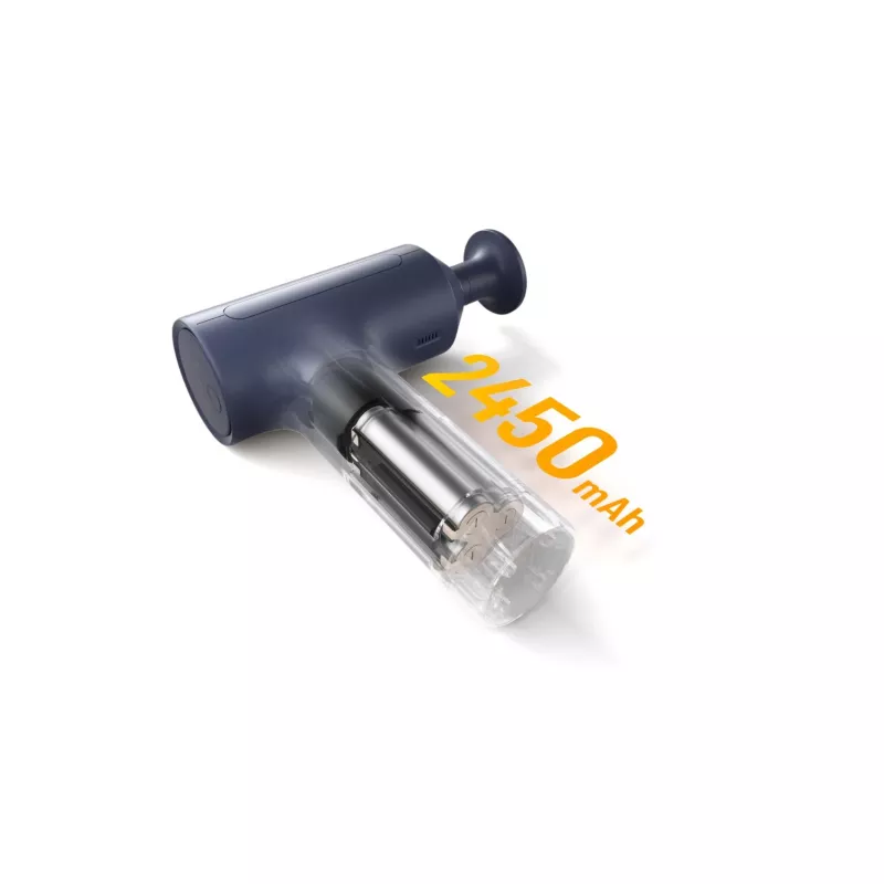 Xiaomi Massage Gun 2 bešepetėlis gilaus audinio perkusinis masažuoklis su 3 antgaliais, USB-C, 2500mAh, iki 5h veikimo, 3 greičiai, 10mm amplitudė, 120N jėga, žemas triukšmas <45dB, PC+stiklo pluošto korpusas