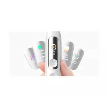 Xiaomi Mijia išmanusis servo-svyruojantis elektrinis dantų šepetėlis Pro White – soninis, 39 600 vibracijų/min, Bluetooth, IPX7, belaidis įkrovimas, EU