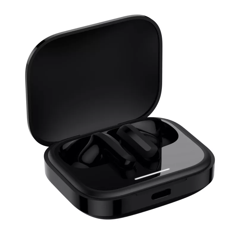 Xiaomi Redmi Buds 5 True Wireless Earbuds su hibridiniu ANC, 46dB, Bluetooth 5.3, IP54, juodi