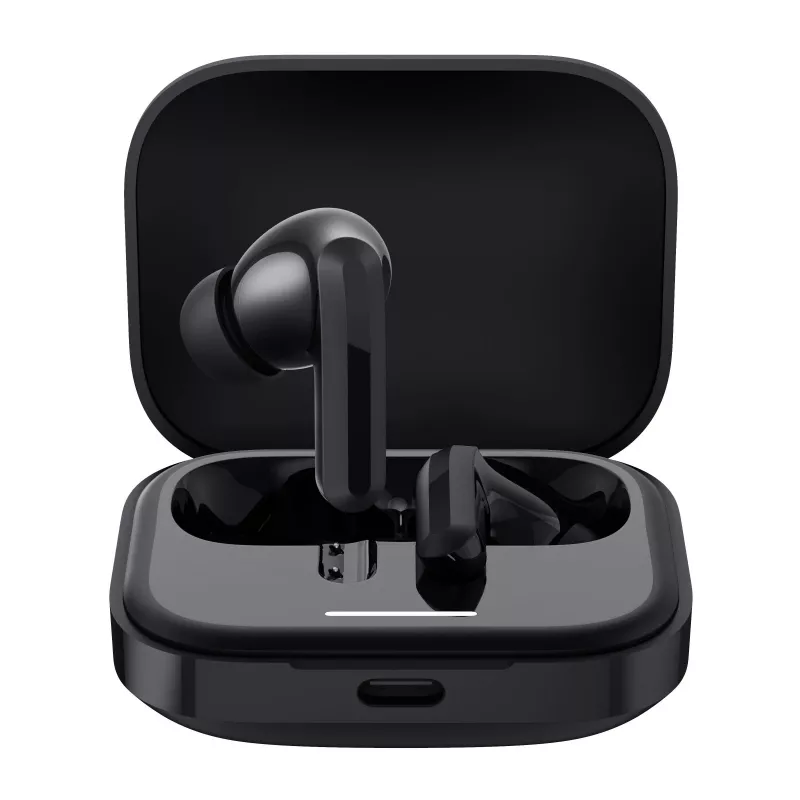 Xiaomi Redmi Buds 5 True Wireless Earbuds su hibridiniu ANC, 46dB, Bluetooth 5.3, IP54, juodi