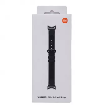 Xiaomi Smart Band 10 megztas šilko dirželis - juodas