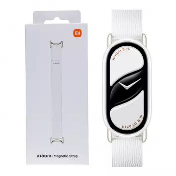Xiaomi Smart Band 10 magnetinis Kona odos dirželis - ledo baltumo