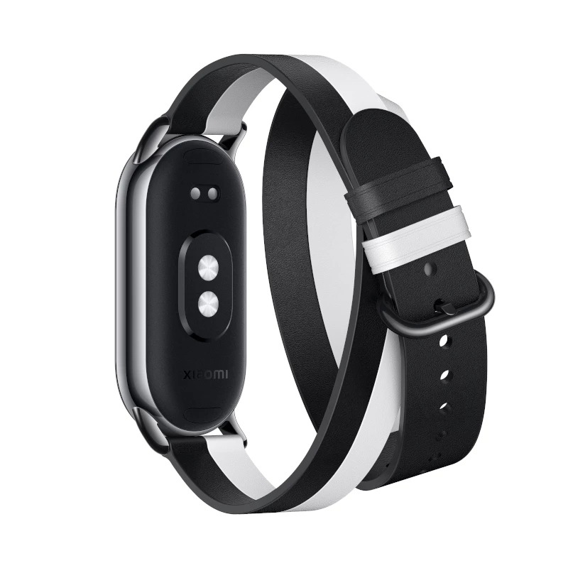 Xiaomi Smart Band 8 dvigubo apvyniojimo dirželis - juodas ir baltas