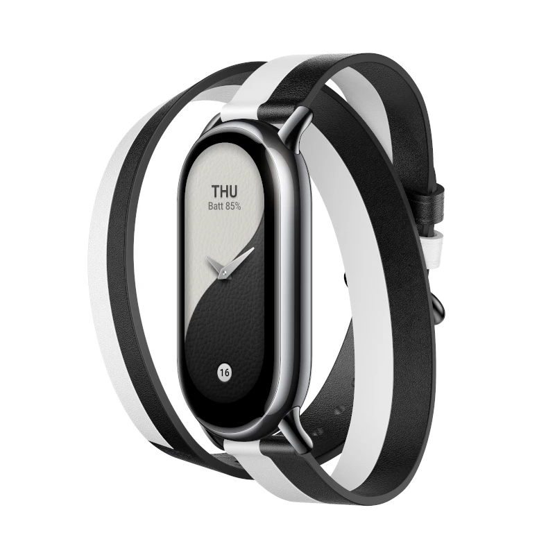 Xiaomi Smart Band 8 dvigubo apvyniojimo dirželis - juodas ir baltas
