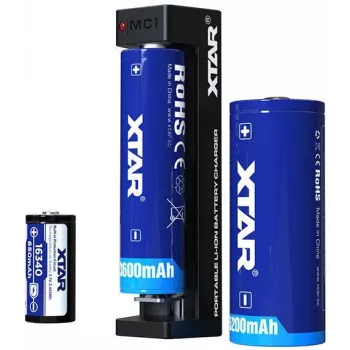 XTAR MC1 USB-C vieno lizdo Li-ion akumuliatorių kroviklis