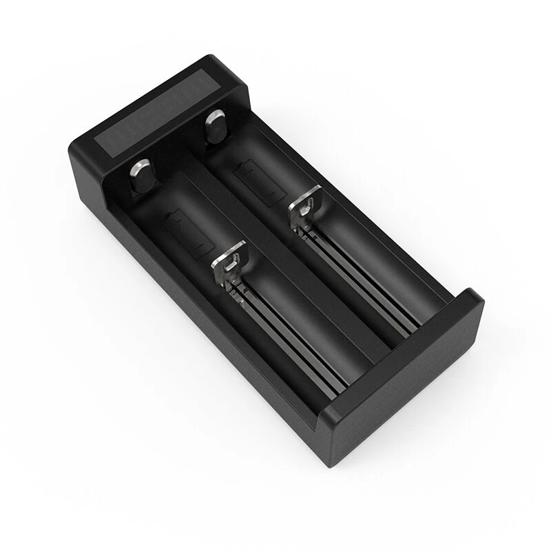 XTAR MC2+ 2 lizdų ličio jonų akumuliatorių įkroviklis, skirtas 18650, 21700, 26650 ir kt. (USB maitinimas)