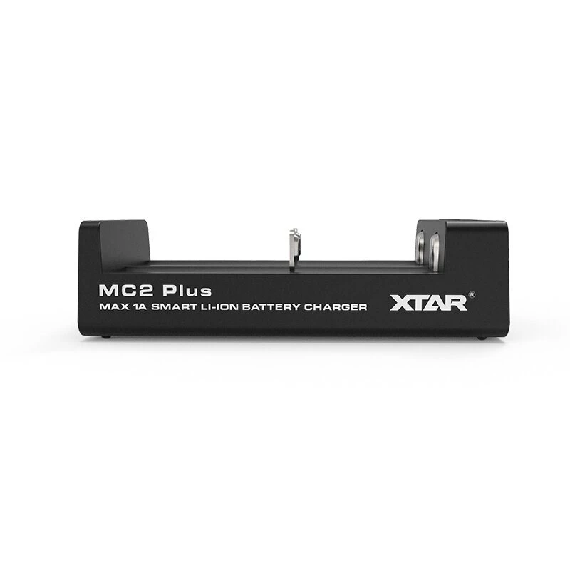 XTAR MC2+ 2 lizdų ličio jonų akumuliatorių įkroviklis, skirtas 18650, 21700, 26650 ir kt. (USB maitinimas)