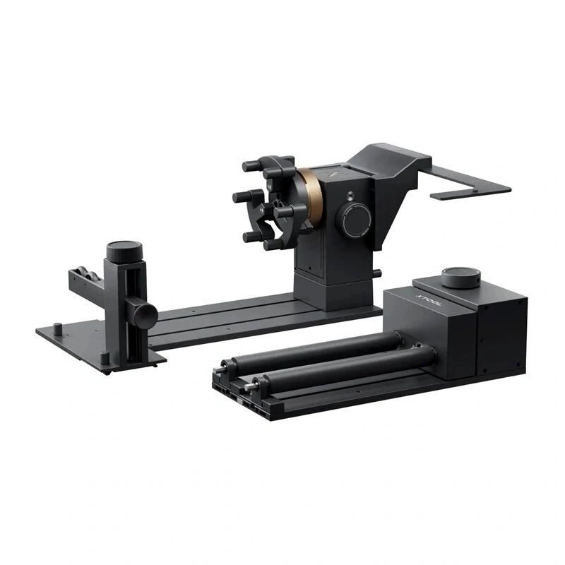 XTOOL RA3 Lite besisukantis adapteris – 4-in-1 rotacinis priedas xTool lazeriniams graviruokliams (griebtuvas, volelis, žiedas, sfera)