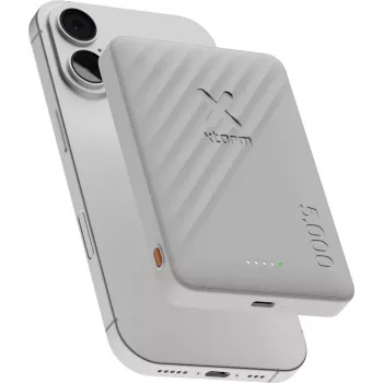 Xtorm Go2 magnetinis belaidis power bank 5000mAh 15W Qi 18W USB-C Ice White XG2WPE057