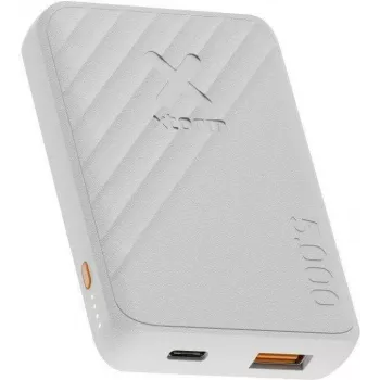 Xtorm Go2 serijos nešiojamas įkroviklis 5000 mAh 12W USB-C ir USB-A Ash White XG2050