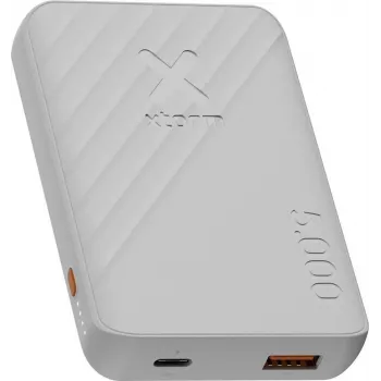 Xtorm Go2 serijos nešiojamas įkroviklis 5000 mAh 12W USB-C ir USB-A Ice White XG2E057