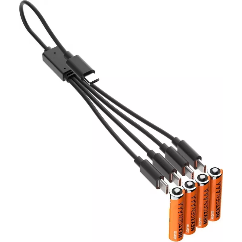 Xtorm NextGen AAA baterijos USB-C įkraunamos (4 vnt.) - 1.5V Li-ion 600mAh