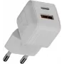 Xtorm NextGen GaN3 Ultra 25W USB-C ir USB-A sieninis įkroviklis – baltas XECNG250