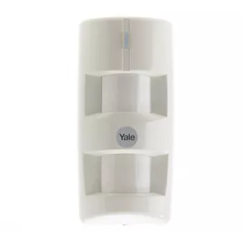 Yale SR-alarm lauko judesio jutiklis, PIR, IP55, 12 m aptikimo nuotolis, 90° kampas, 3xAA baterijos, 868 MHz, skirtas Yale SR išmaniojo namo signalizacijos sistemoms