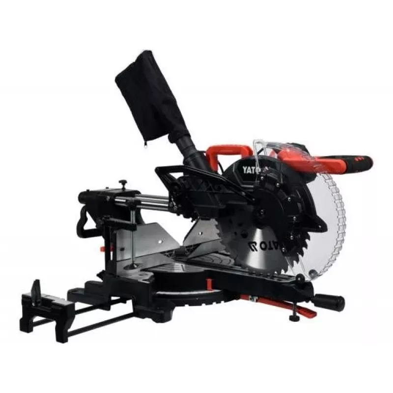 YATO kampinis pjūklas 1800W su padavimu ir lazeriu, 305mm