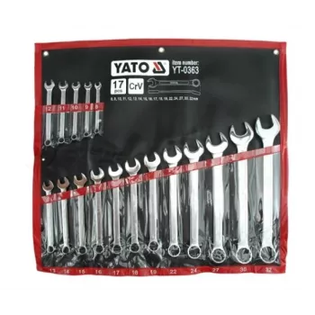 YATO Satin Combination Spanners 17 vnt. 8-32mm Dėklas YT-0363