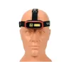 Yato YT-08594 COB LED darbinė lempa su magnetiniu pagrindu ir pasukamu kabliu, 200 lm, 3x AA, juoda/raudona