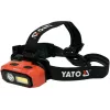Yato YT-08594 COB LED darbinė lempa su magnetiniu pagrindu ir pasukamu kabliu, 200 lm, 3x AA, juoda/raudona