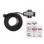 Yato YT-81162 ilginamasis laidas 20 m 3 AC lizdai vidaus/lauko juodas
