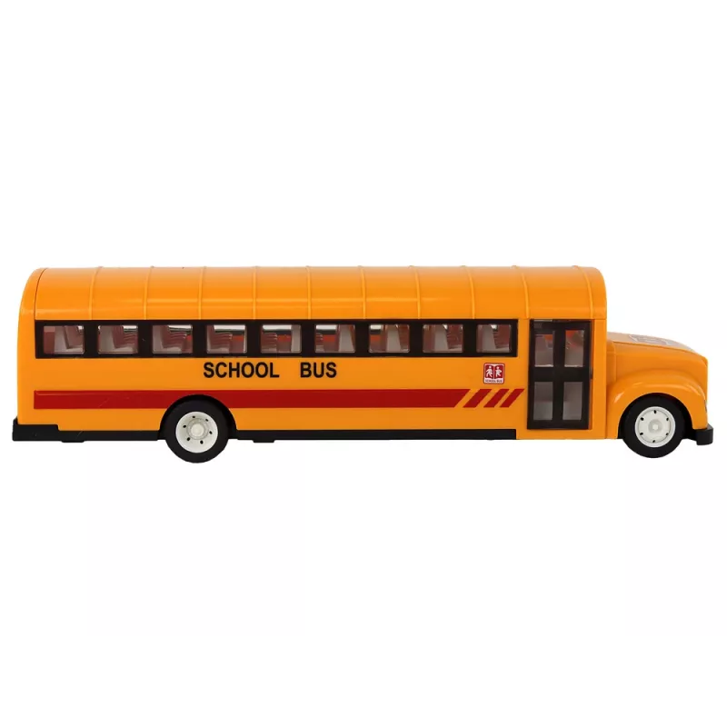 Geltonas mokyklinis autobusas su nuotolinio valdymo atidaromomis durimis 4690 Lean Toys
