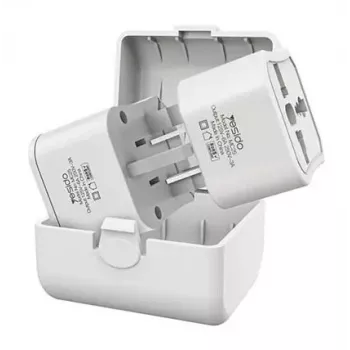 YESIDO MC25 kelioninis adapterių rinkinys baltas