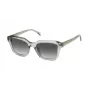 ZADIG & VOLTAIRE SZV364-5009RM Unisex stačiakampiai akiniai nuo saulės - juodas acetatinis rėmelis, pilki gradientiniai lęšiai - 50/17/140 mm