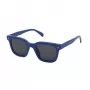 ZADIG & VOLTAIRE SZV401-480D82 Unisex stačiakampiai akiniai nuo saulės - juodas acetatinis rėmelis, pilki polikarbonatiniai lęšiai, 48/17/140 mm