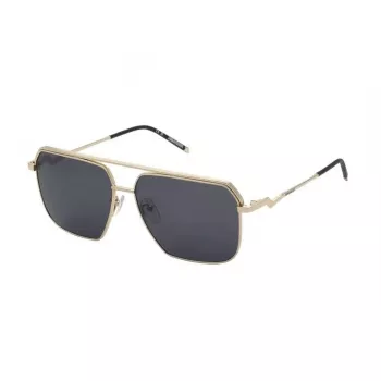 ZADIG & VOLTAIRE SZV413-580300 Vyriški akiniai nuo saulės, juodas acetatas, pilki lęšiai, 58 mm