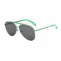 ZADIG & VOLTAIRE SZV415-600G09 Moteriški stačiakampiai akiniai nuo saulės - juodas acetatinis rėmelis, pilki polikarbonatiniai lęšiai, UV400 apsauga