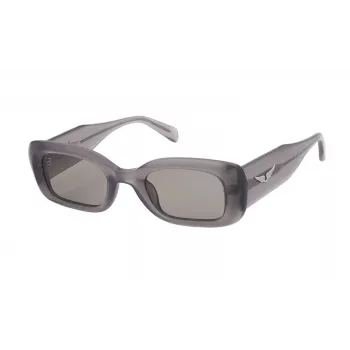 ZADIG & VOLTAIRE Moteriški katės akies formos akiniai nuo saulės SZV372-4906A5 - Juodas acetato rėmelis, pilki gradientiniai lęšiai, UV400 apsauga