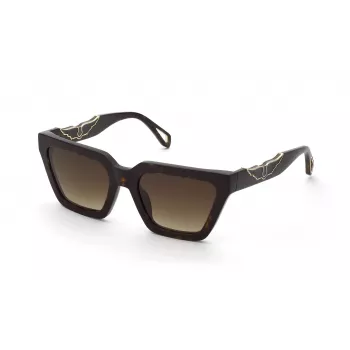 ZADIG & VOLTAIRE moteriški katės akies formos akiniai nuo saulės SZV418-53722Y Havana ruda gradientinė 53mm