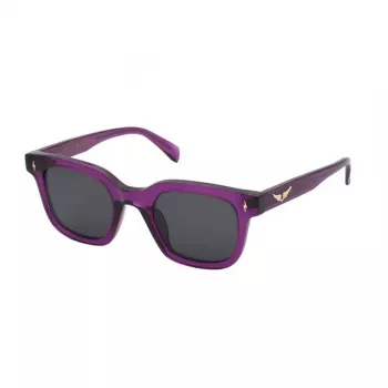 ZADIG & VOLTAIRE moteriški akiniai nuo saulės SZV401V4801F5 - acetatinis rėmelis, UV400 apsauga, 48 mm lęšiai