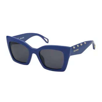 ZADIG & VOLTAIRE moteriški akiniai nuo saulės SZV409-520D82 Havana acetatas gradientiniai pilki