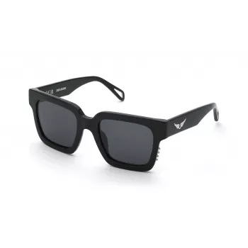 ZADIG & VOLTAIRE moteriški akiniai nuo saulės SZV419V55700Y juodi/pilki 55 mm