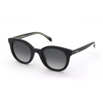 Zadig & Voltaire moteriški akiniai nuo saulės SZV456-500700 stačiakampio formos juodas rėmelis pilki lęšiai 50mm