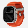 NOMAD Rocky Point Band – dirželis, skirtas Apple Watch 46mm/49mm, su FKM ir titanu (magma, natūrali apdaila)