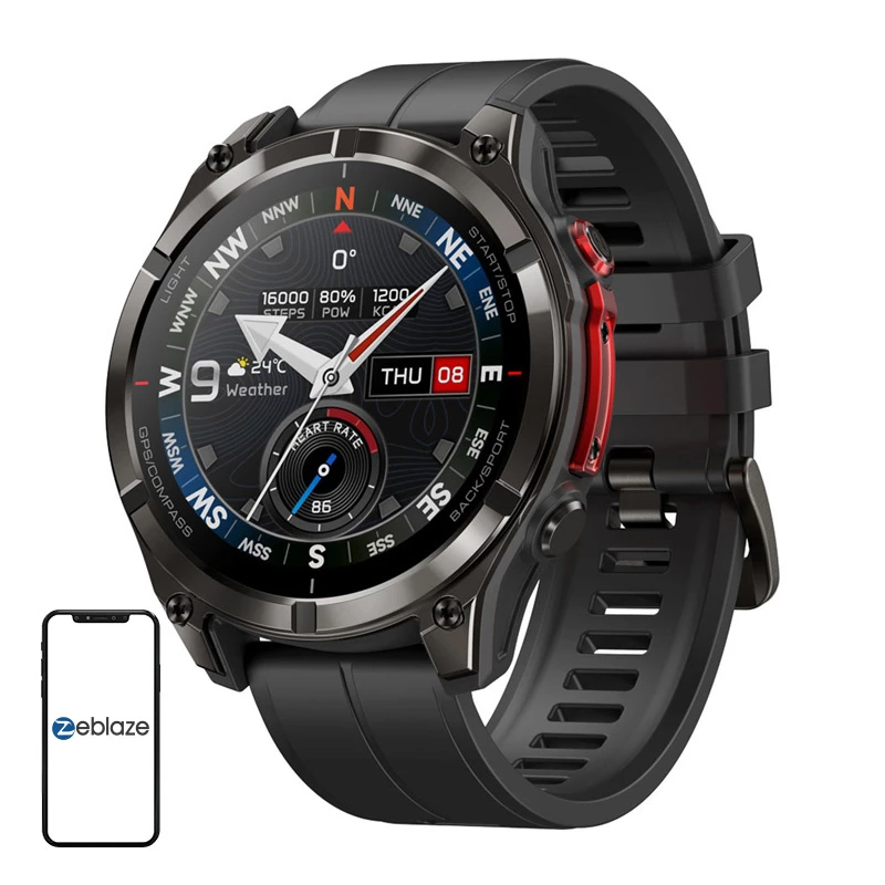 Zeblaze Stratos 4 Pro Smartwatch (Juoda)