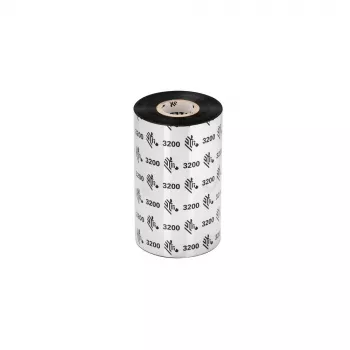 Zebra 3200 Series Wax/Resin Ribbon, 110mm x 300m (4.33in x 984ft), High Performance, 25mm (1in) Core, 6 Rolls per Box