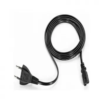 Zebra maitinimo laidas - Europlug į IEC 60320 C7, 2m, juodas