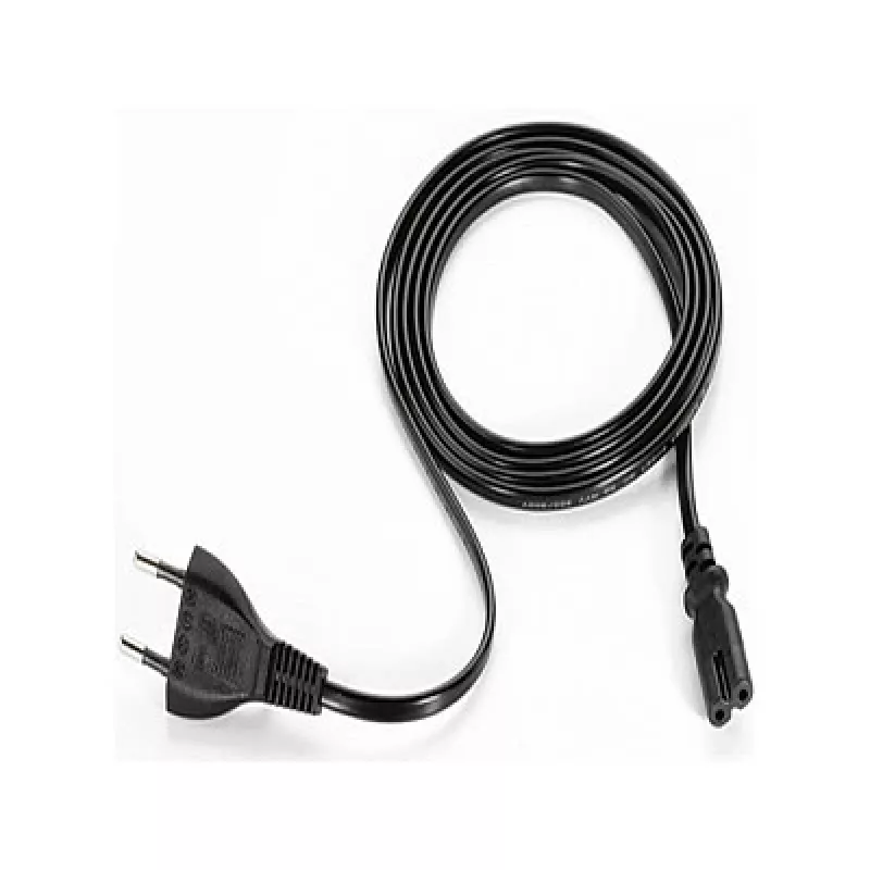 Zebra maitinimo laidas - Europlug į IEC 60320 C7, 2m, juodas