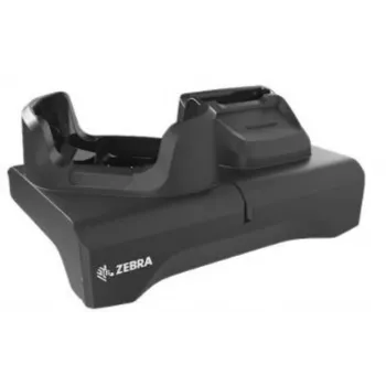Zebra vieno lizdo ir atsarginės baterijos įkrovimo stotelės rinkinys, skirtas TC53/TC58/TC53e/TC58e/TC53e-RFID su apsauginiu dėklu, įskaitant maitinimo šaltinį, nuolatinės srovės kabelį, pilką tarpiklį