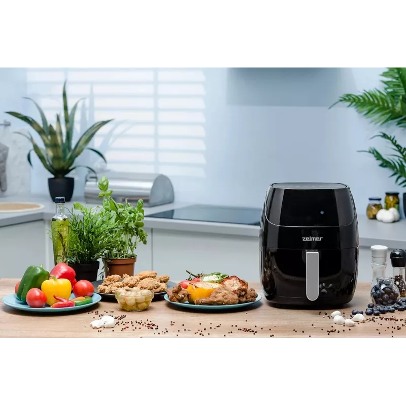 Zelmer ZAF5500B Elektra 5L skaitmeninė oro gruzdintuvė - 1500W, juoda