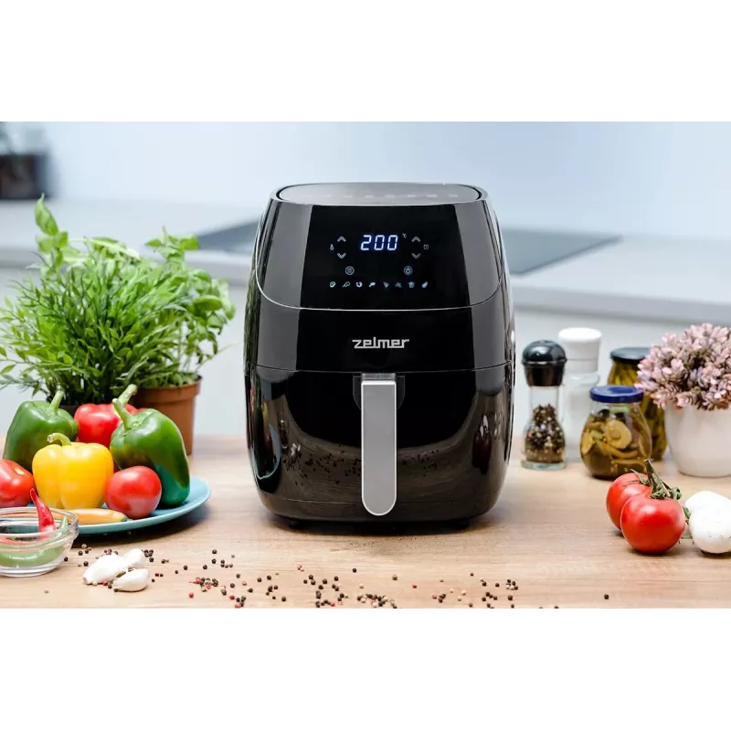 Zelmer ZAF5500B Elektra 5L skaitmeninė oro gruzdintuvė - 1500W, juoda