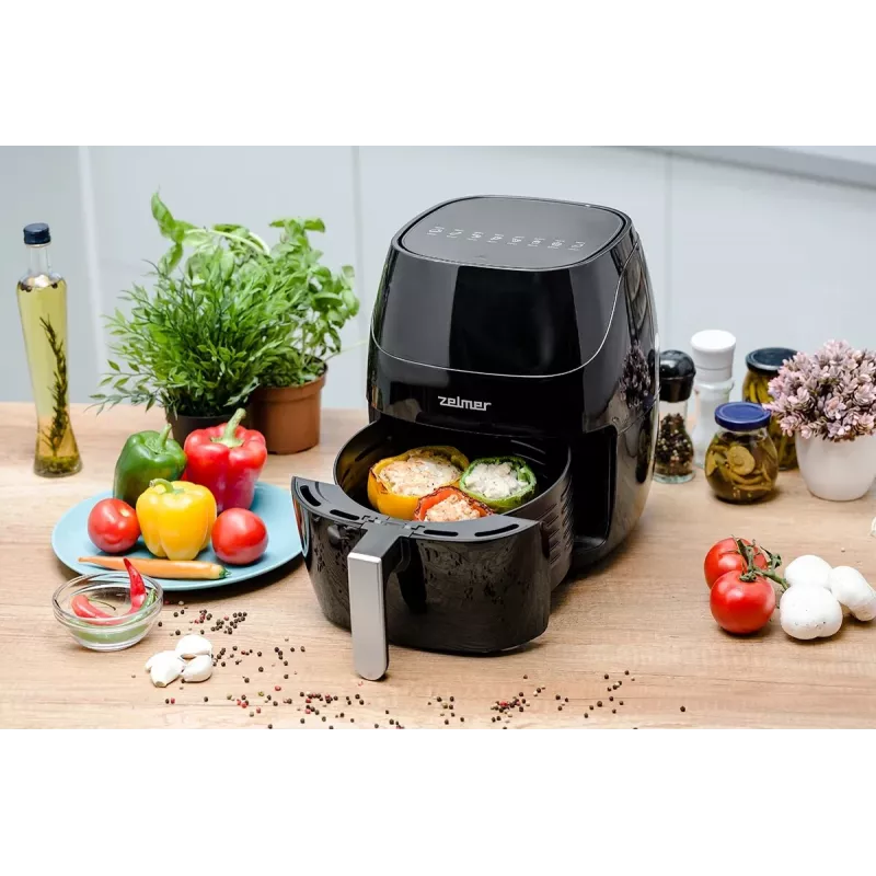 Zelmer ZAF5500B Elektra 5L skaitmeninė oro gruzdintuvė - 1500W, juoda